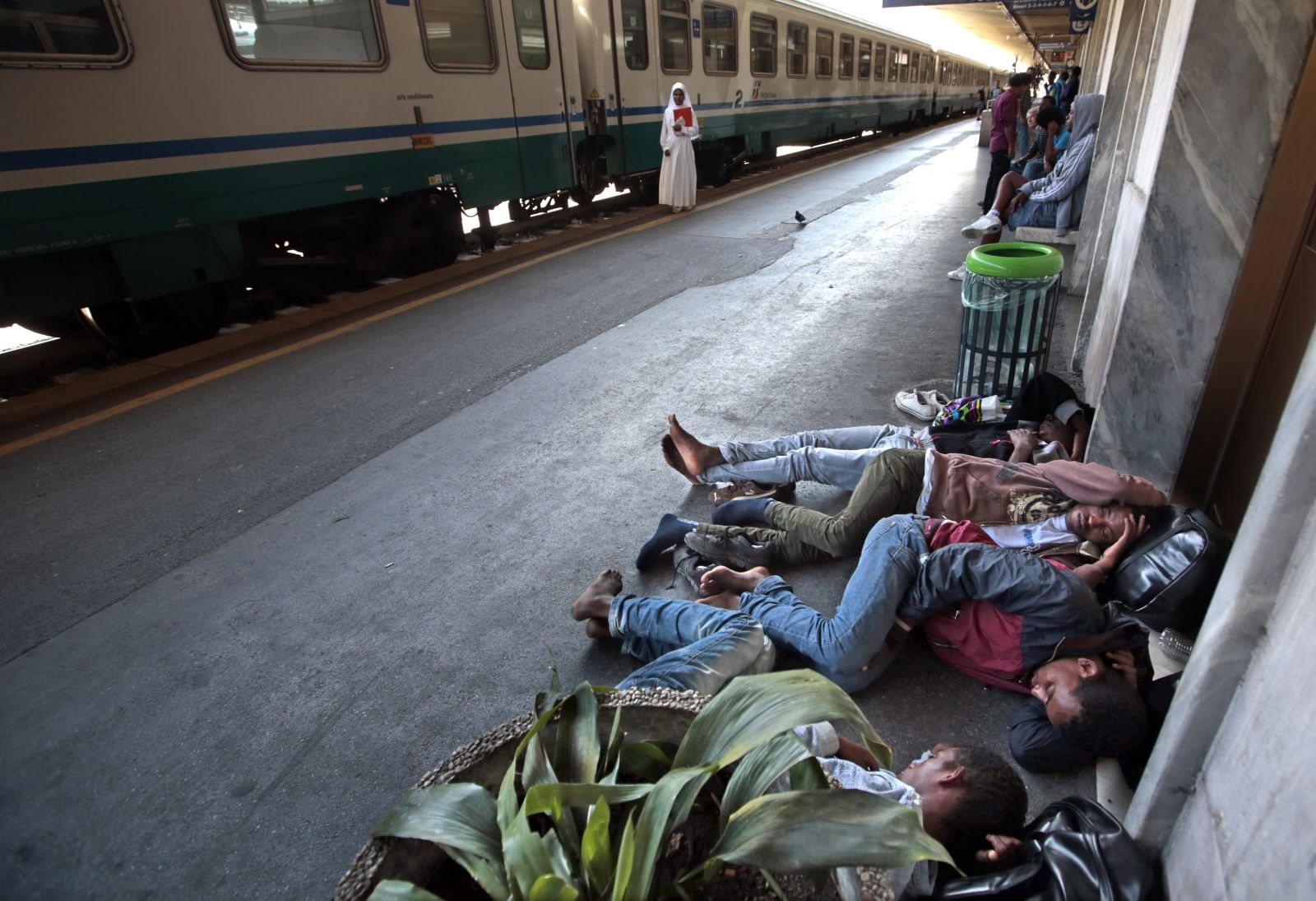 Migrants on French-Italian Border