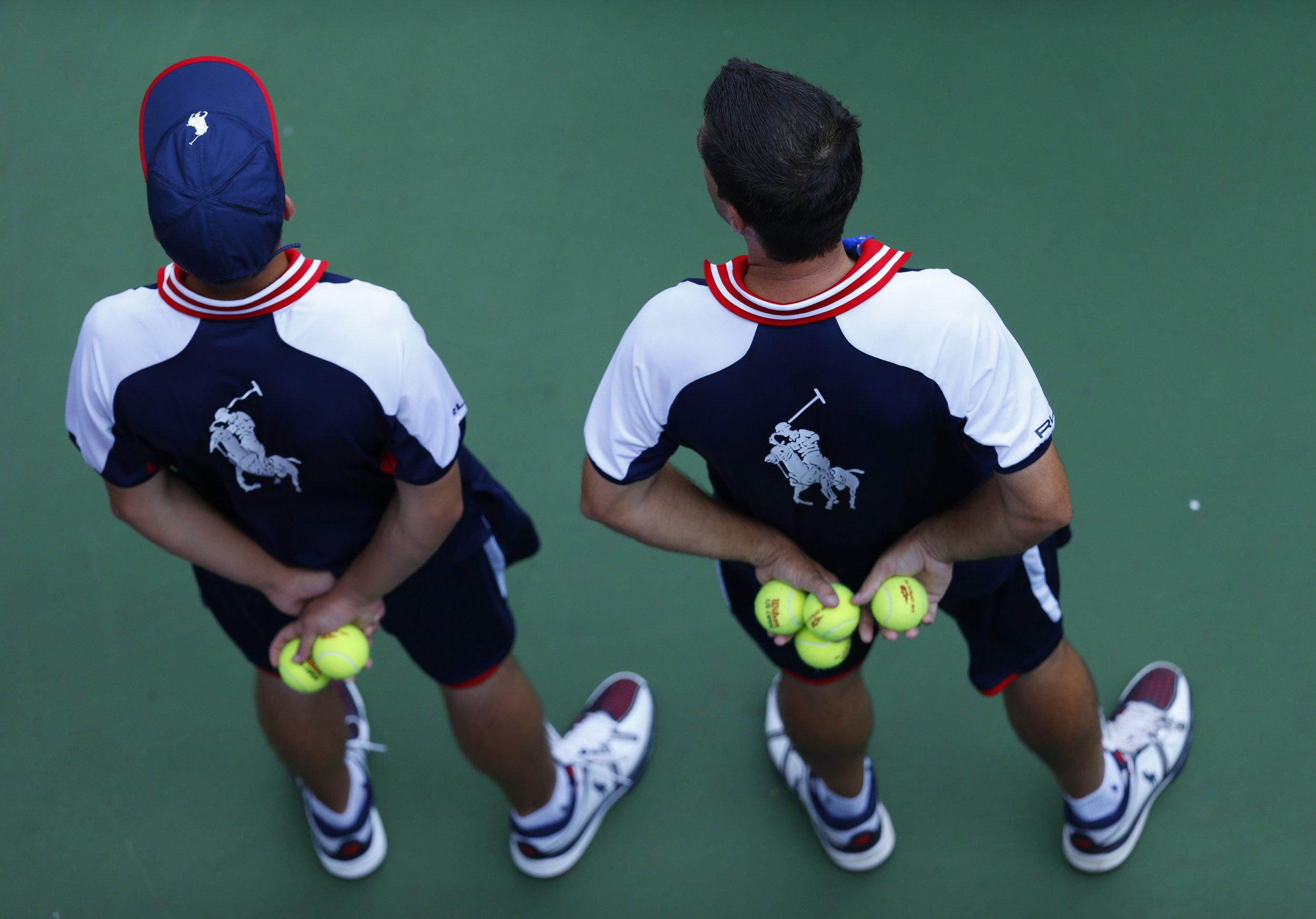 Ball boy. Ballboy. Balls open. When Sport Players meet Ball boys.