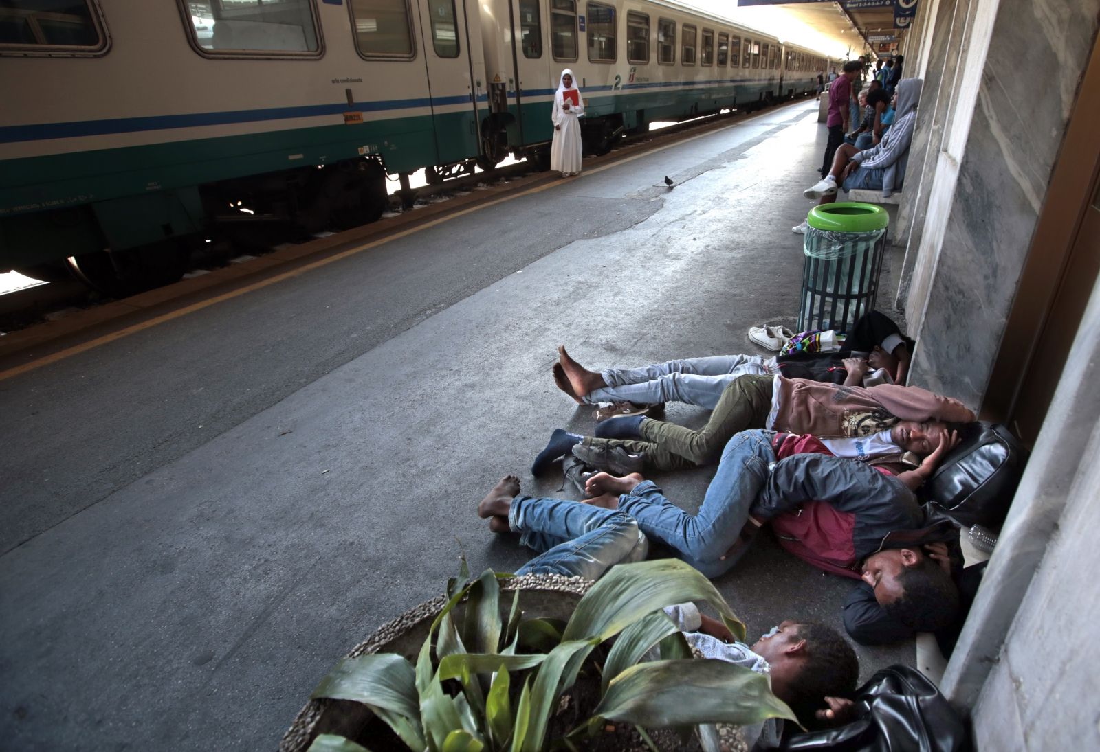 Migrants on the French-Italian Border
