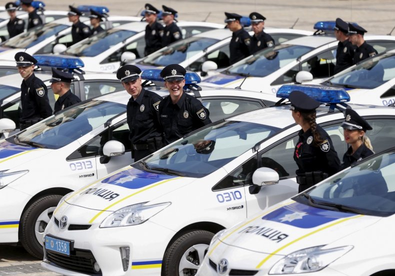 Kiev police recruits Kiev police recruits