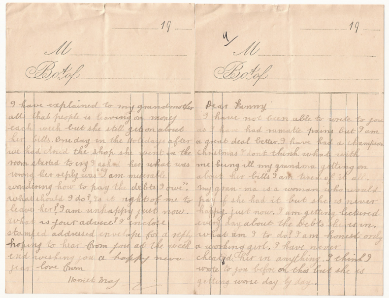 First World War agony aunt