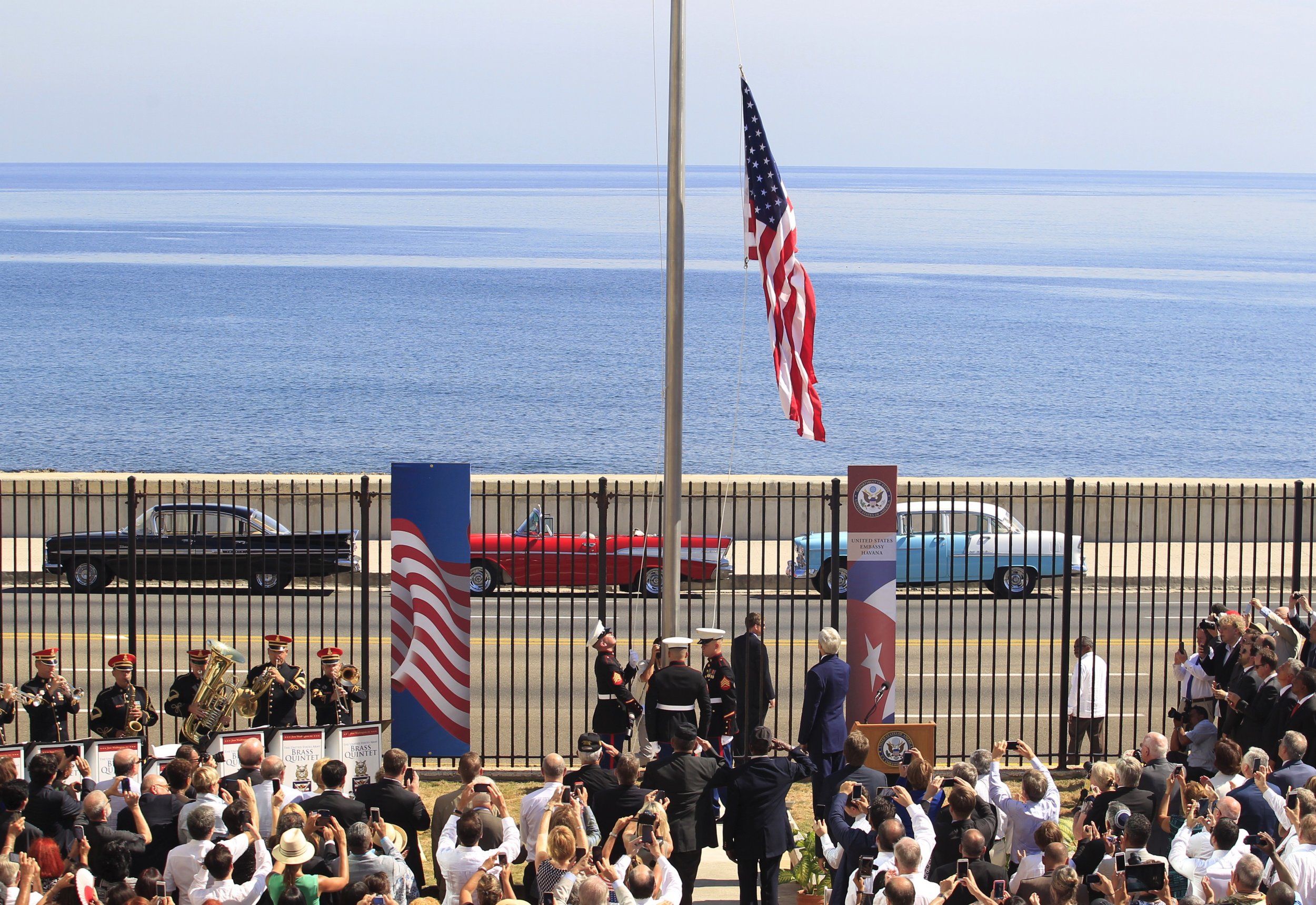 U.S. Flag Flies Over Embassy in Cuba for First Time in 54 Years - Newsweek