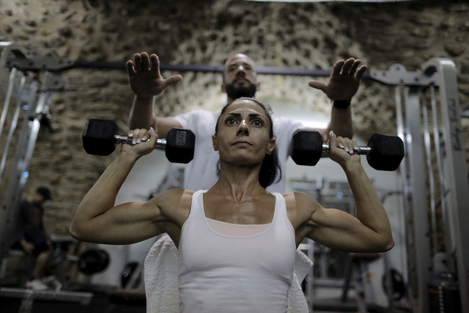 Palestinian Bodybuilder Training