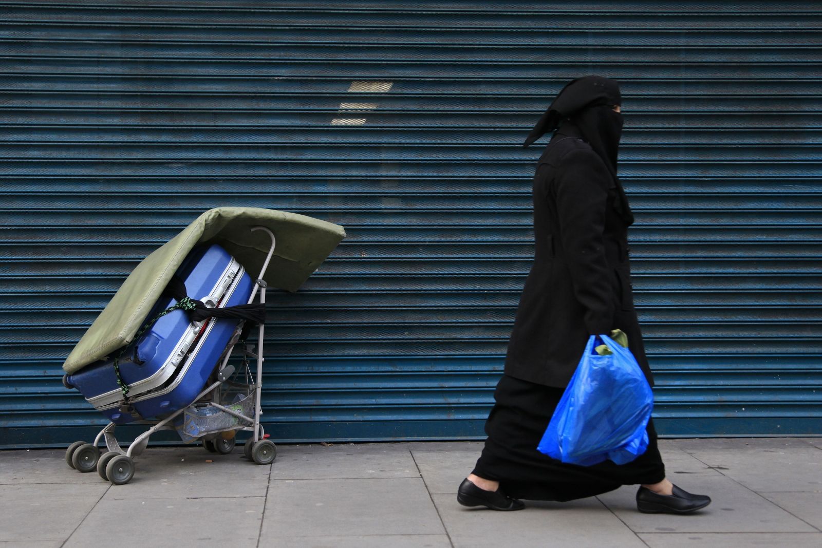 Muslim woman veiled London