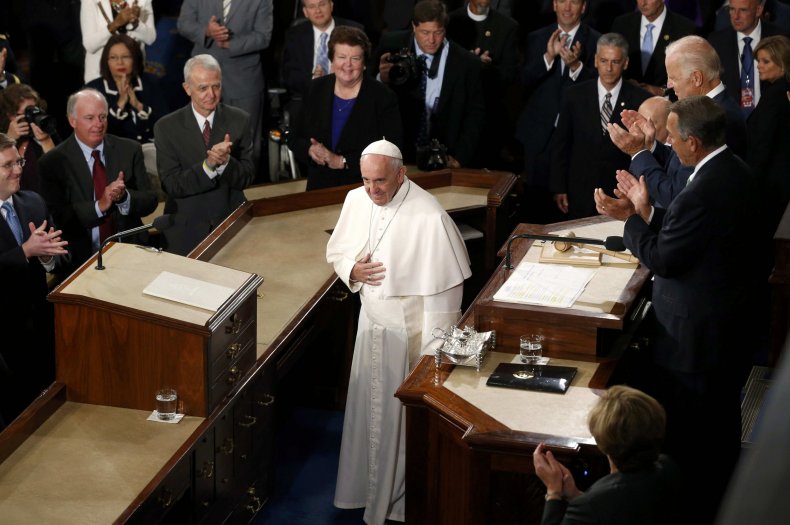 pope francis arrives