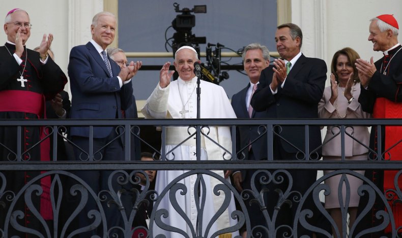 Pope Francis from the Speaker's Balcony