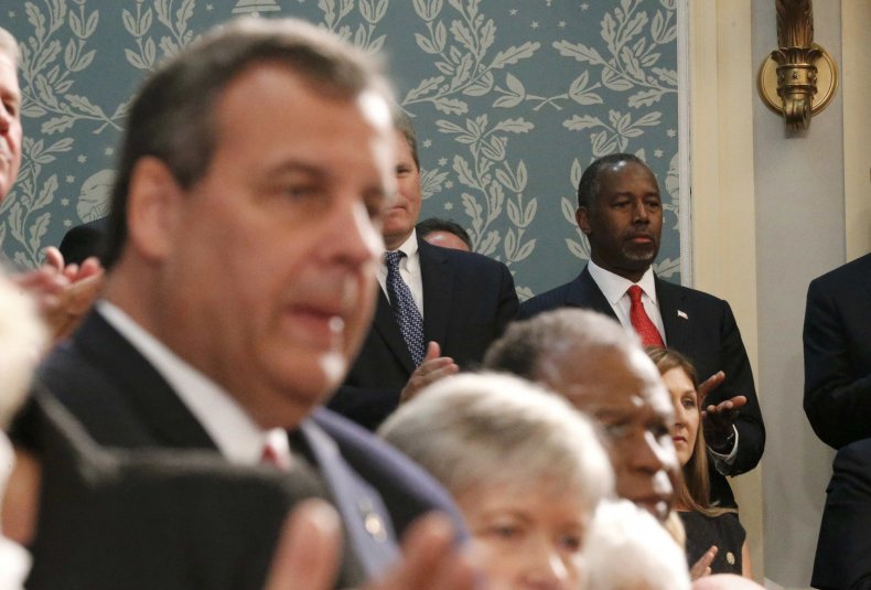 Ben Carson watches the pope