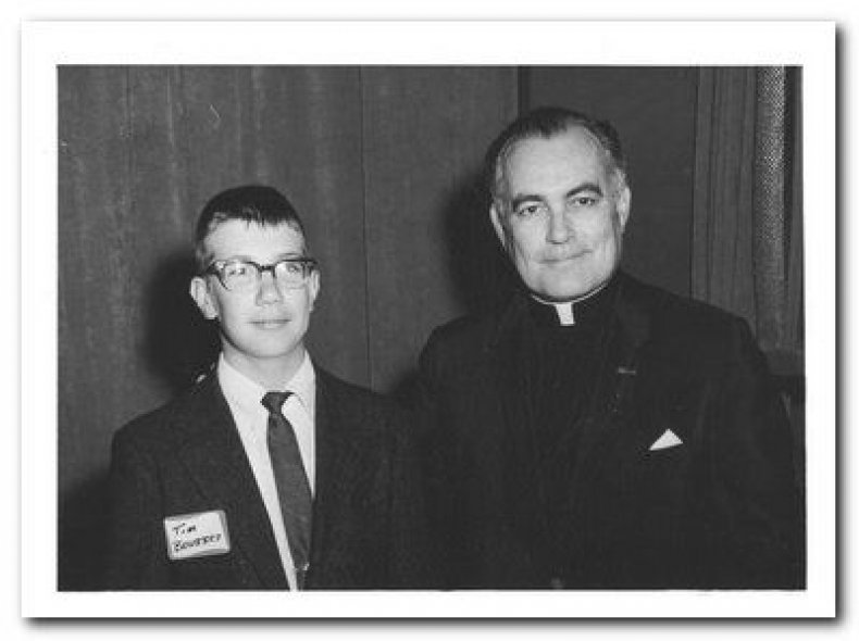 Tim and Father Hesburgh, 1966