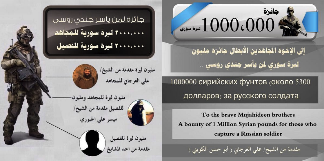 Nusra Front Bounty ISIS Syria Russia