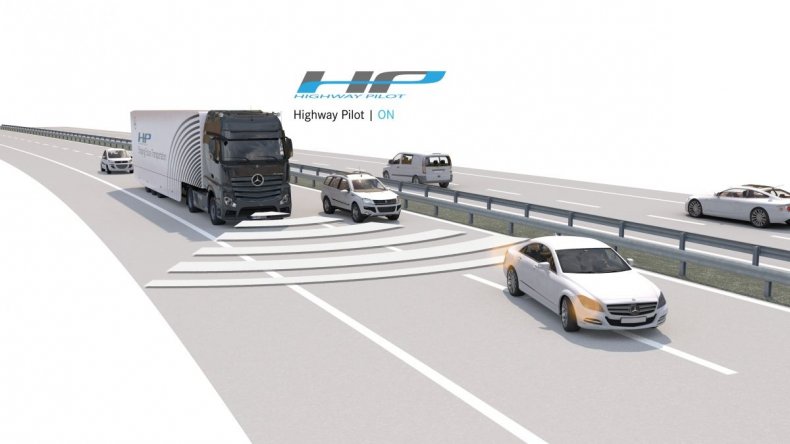 Driverless truck radar