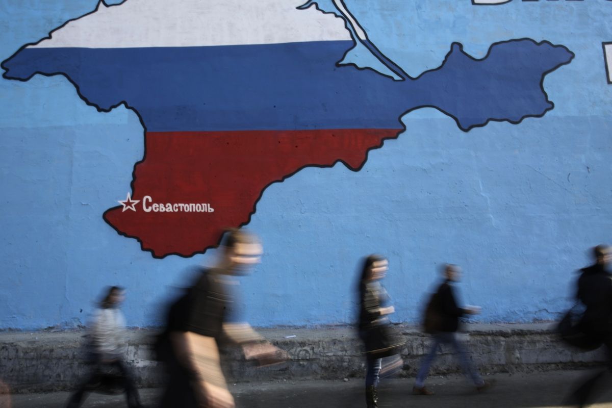 Crimea map in Moscow