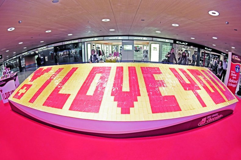 Largest chocolate bar mosaic