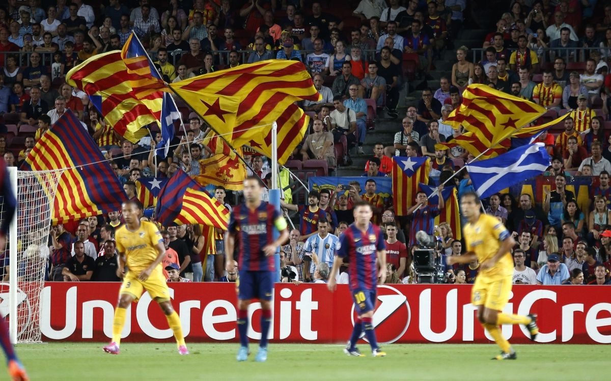 Barcelona Catalan flags