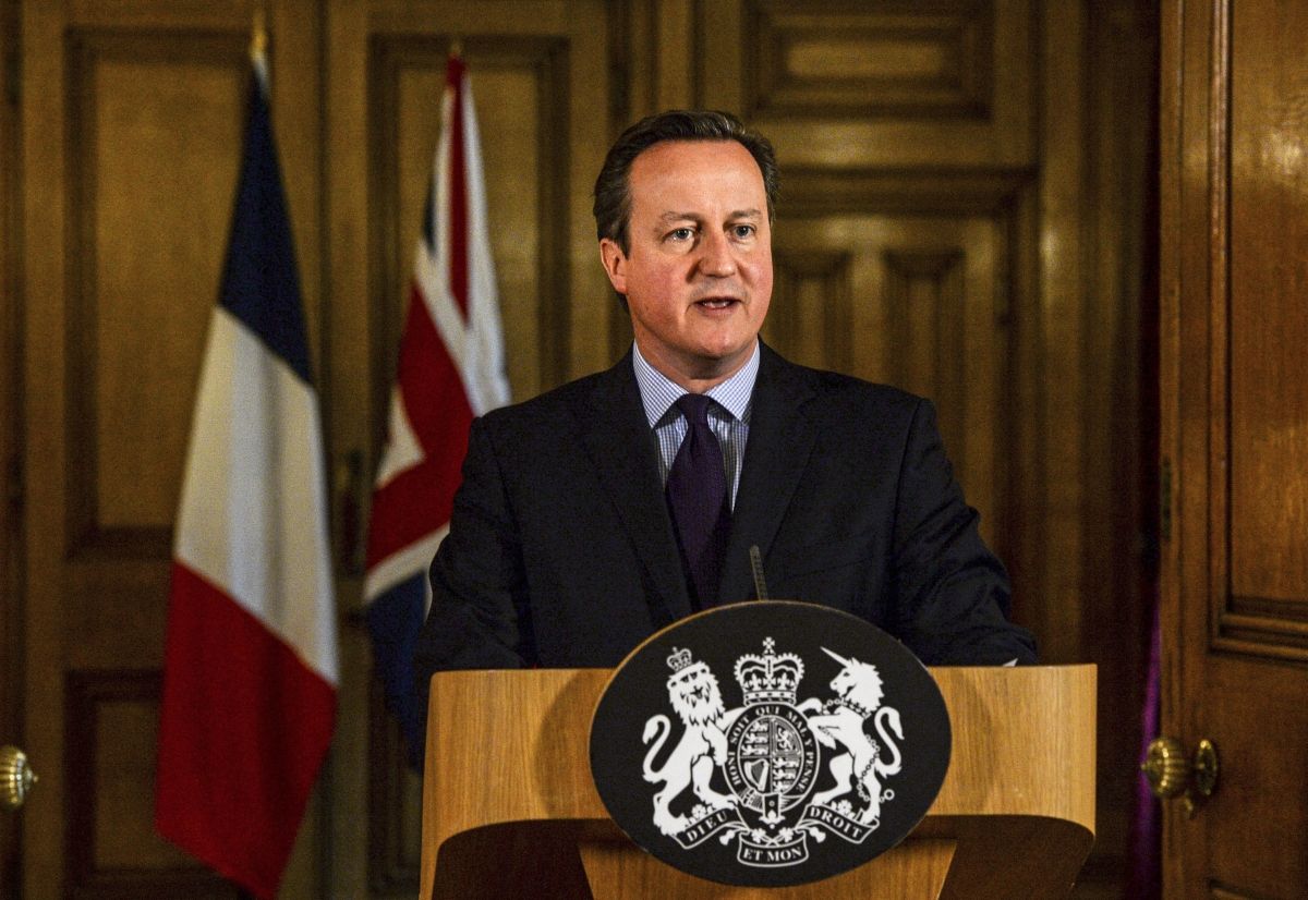 David Cameron delivers a statement
