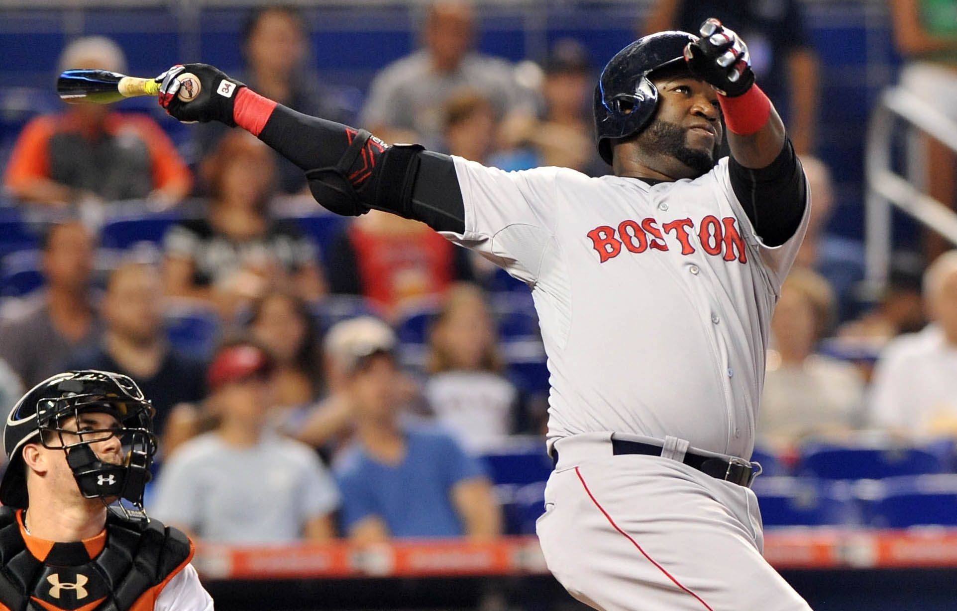 American League All-Star first baseman David Ortiz, of the Boston