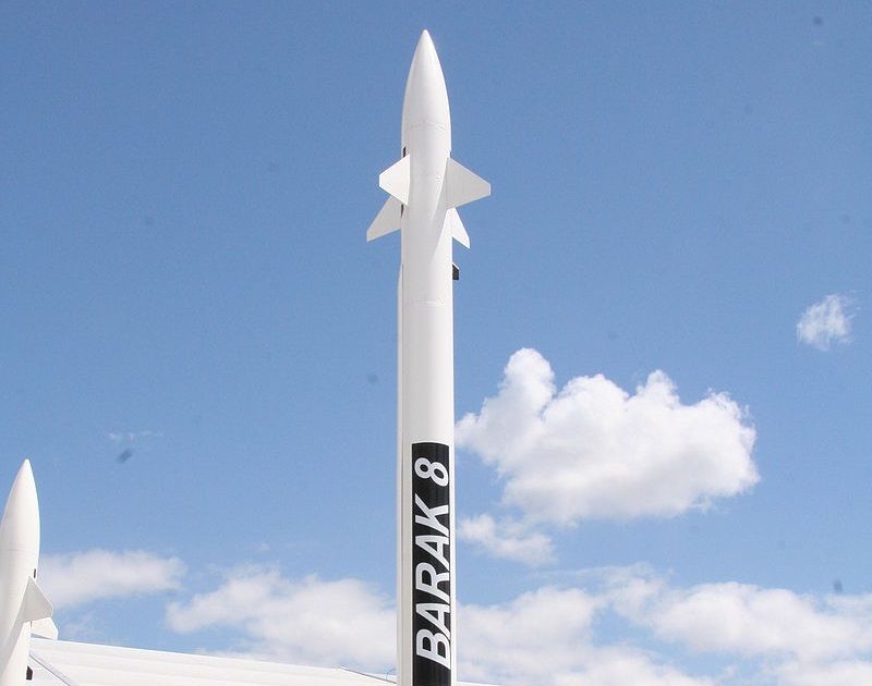 A Barak 8 surface-to-air missile 