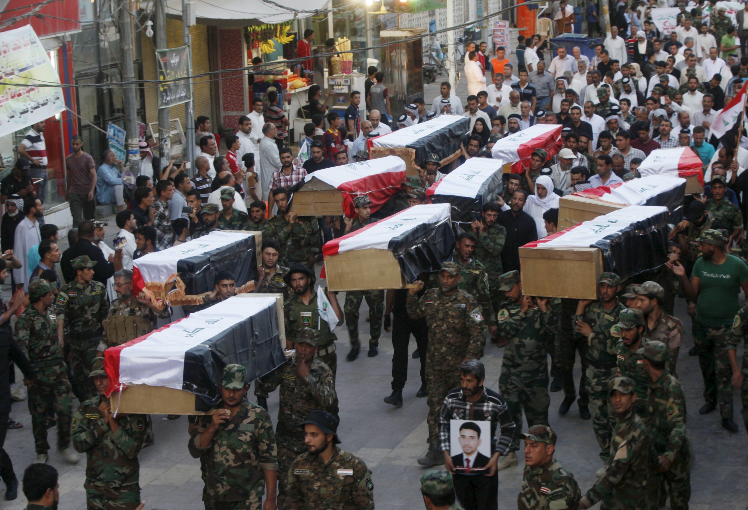 Coffins of Camp Speicher victims