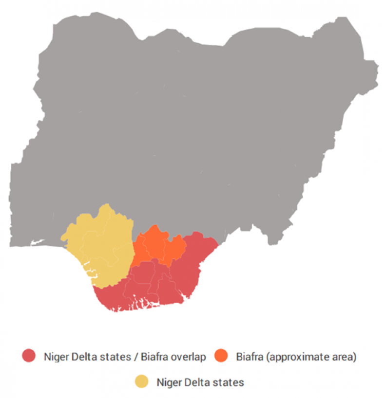 Niger Delta Biafra map