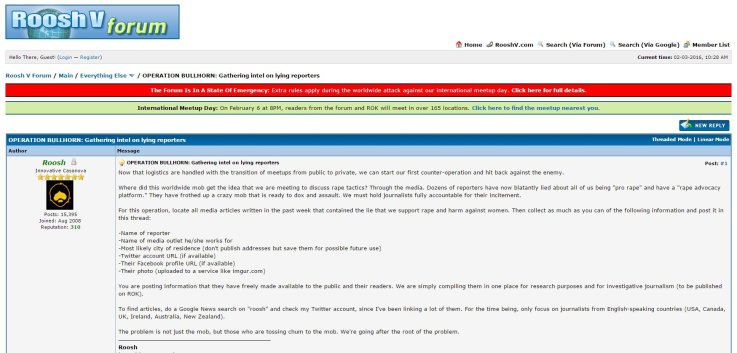 Roosh forum screenshot Roosh forum screenshot
