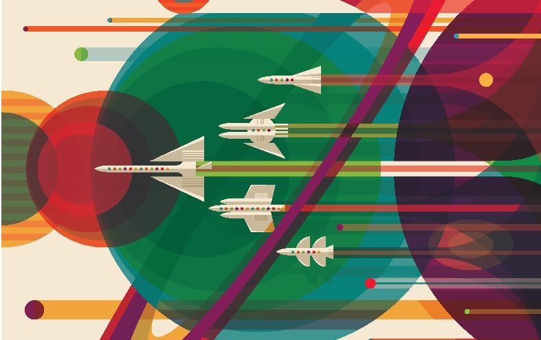 NASA space tourism posters Mars