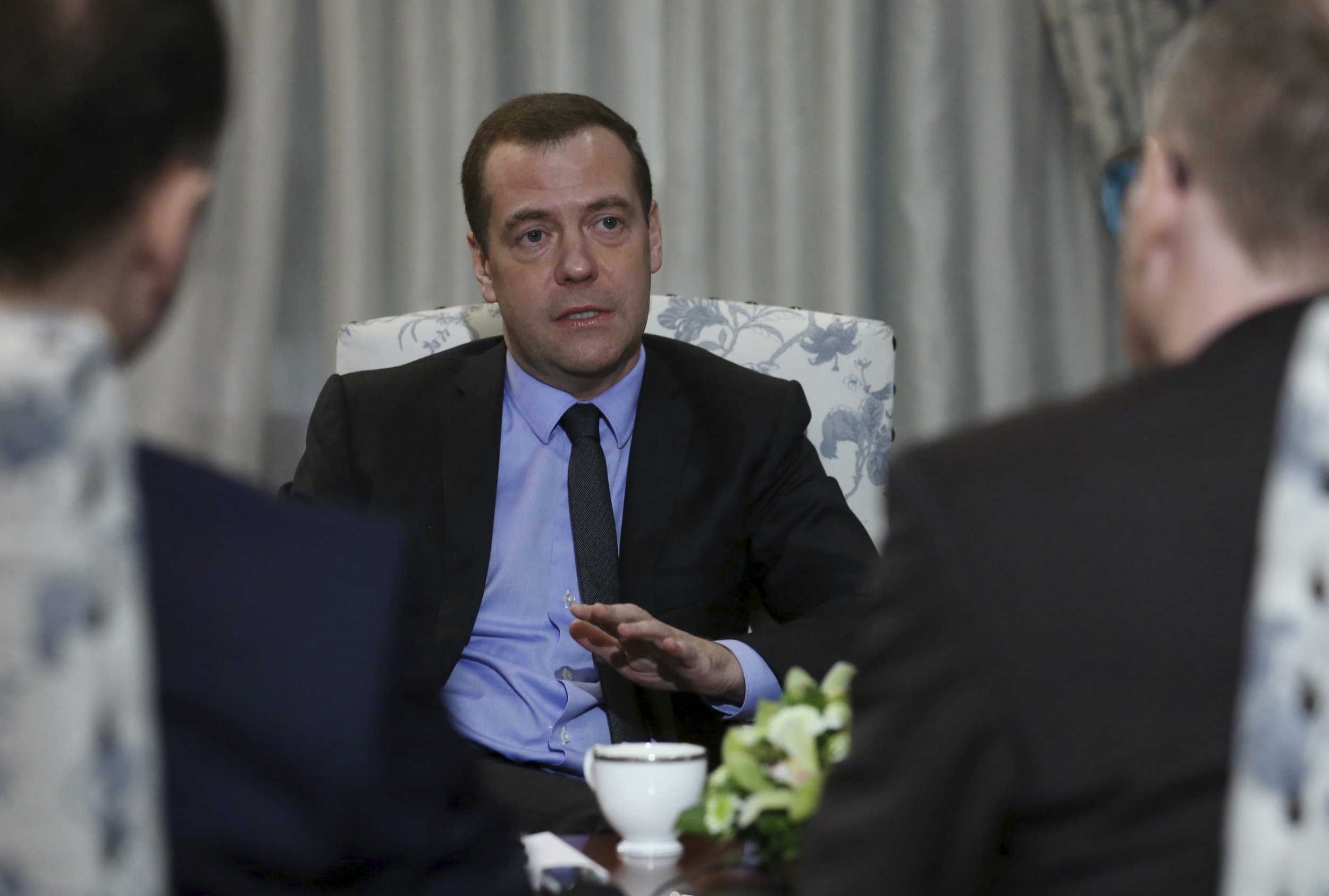 Medvedev talks to German press in Munich