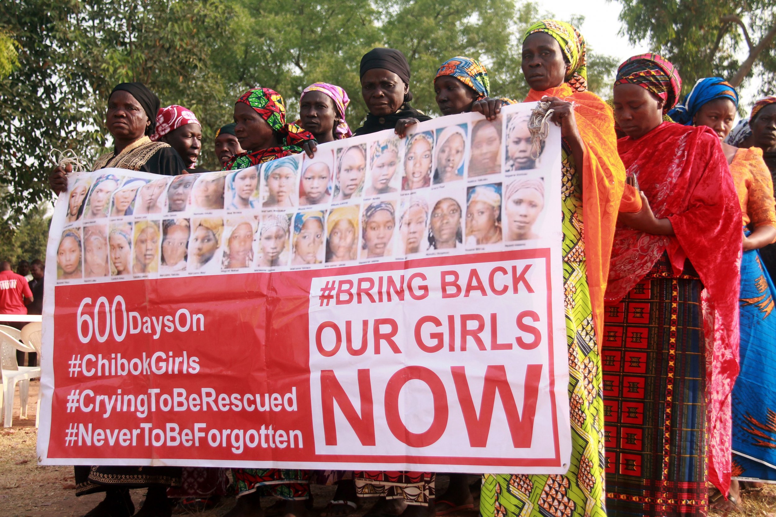 Chibok girls campaigners at a rally in Abuja.