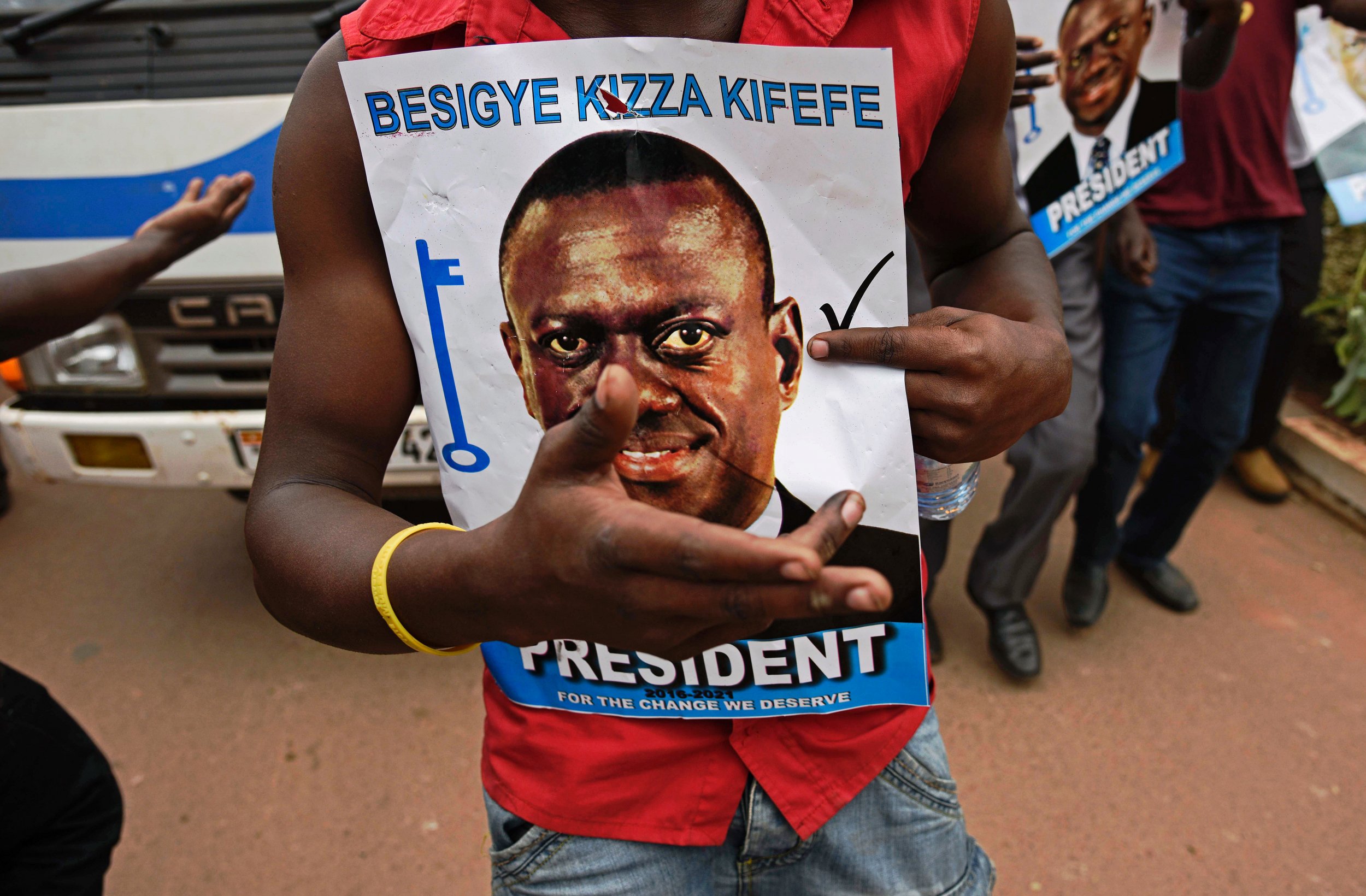 A Kizza Besigye supporter in Kampala, Uganda.