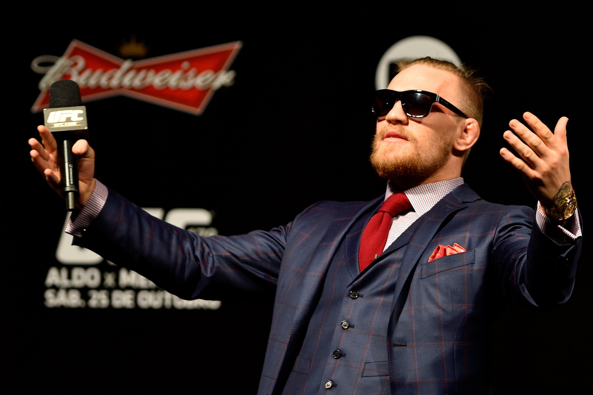 UFC featherweight champion Conor McGregor in Rio de Janeiro, October 24, 2014.