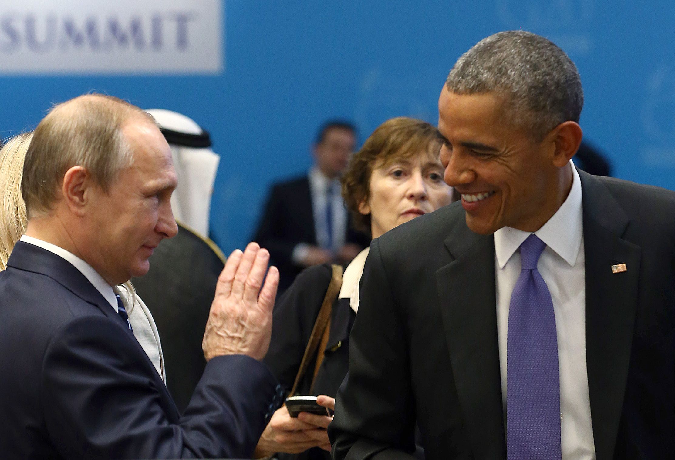 Vladimir Putin and Barack Obama