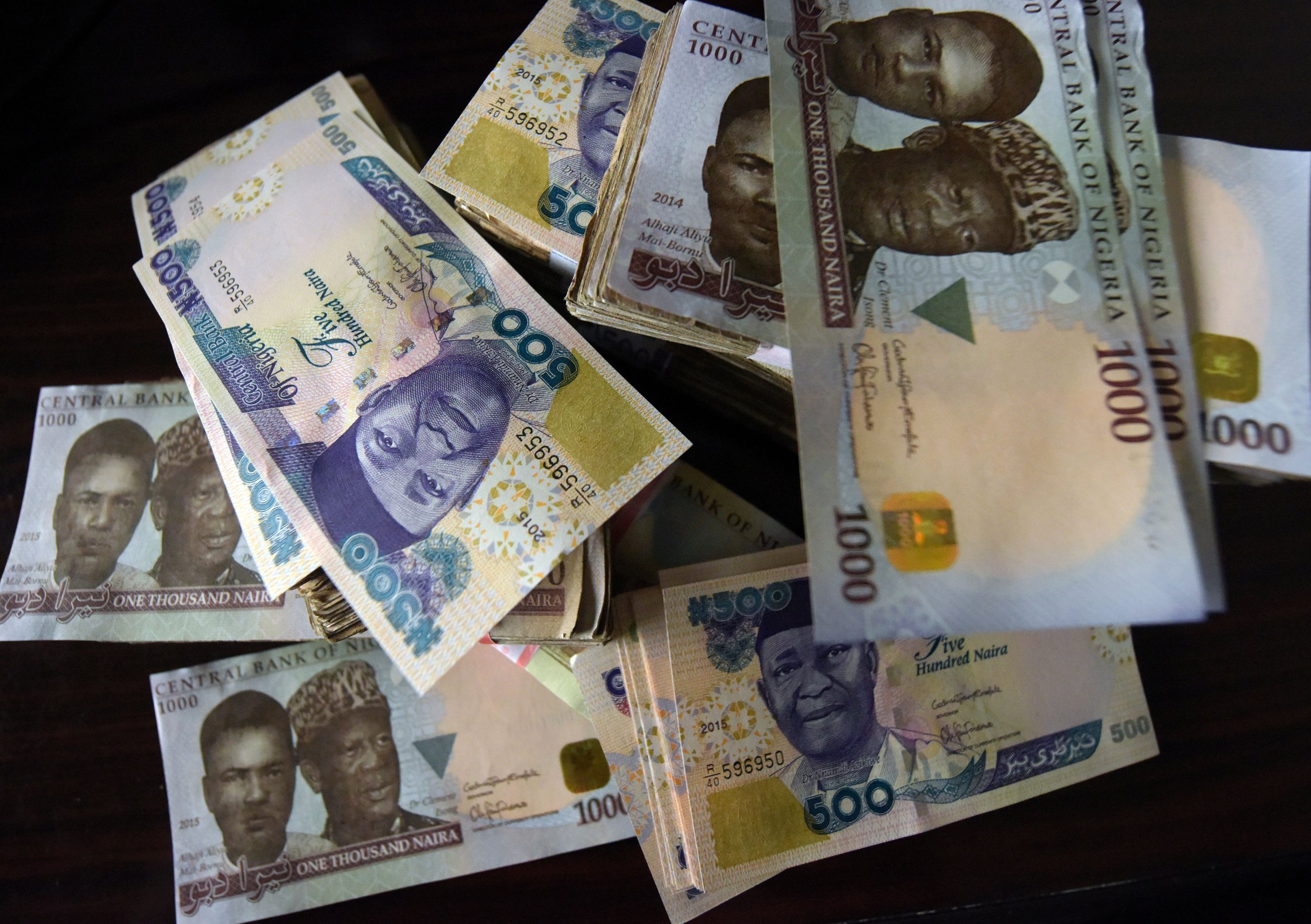 Nigerian naira banknotes.