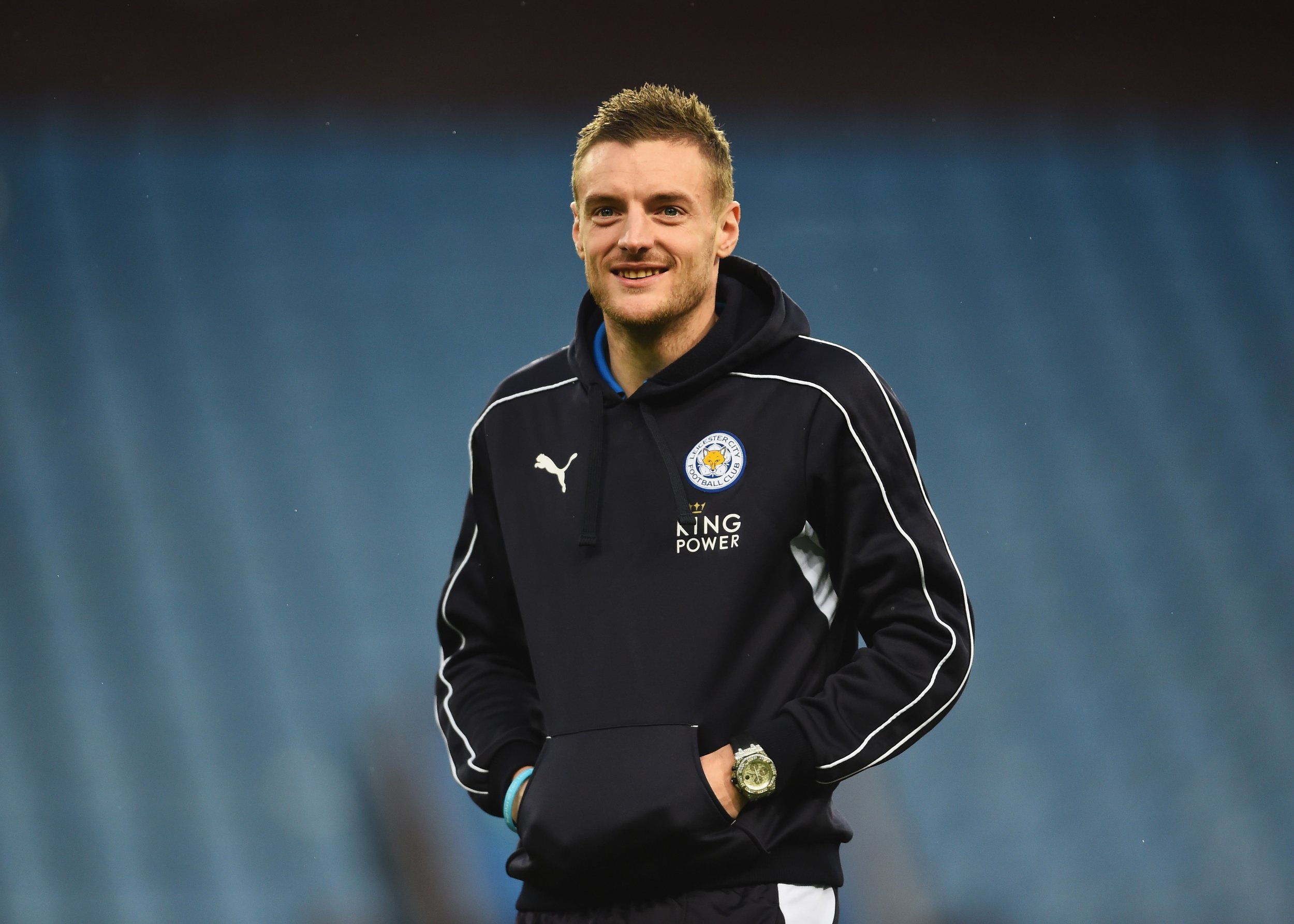 Jamie Vardy is the Premier League's leading scorer this season.