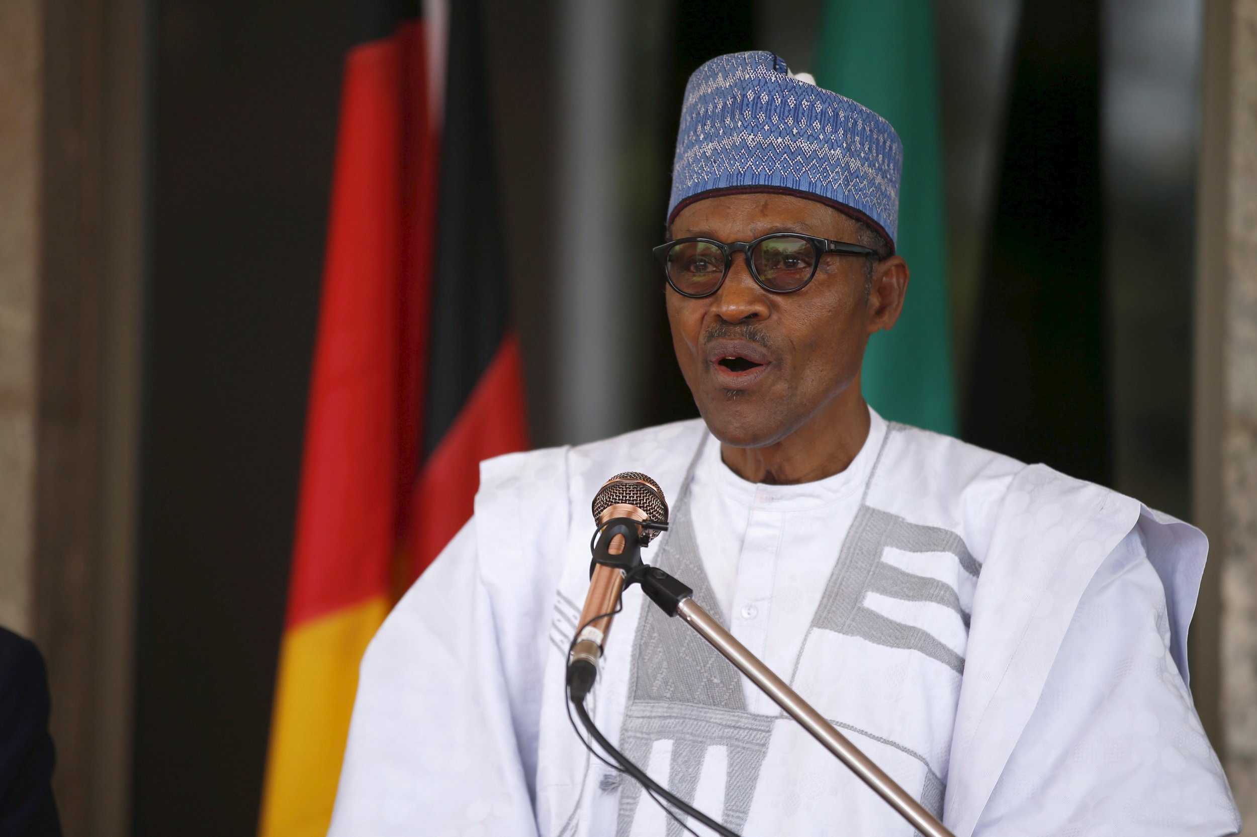 Nigerian President Muhammadu Buhari at the State House, Abuja.