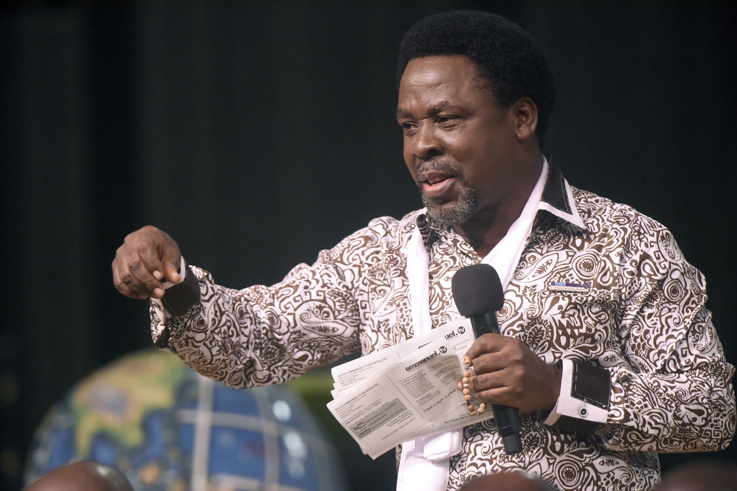 TB Joshua speaks in Lagos.