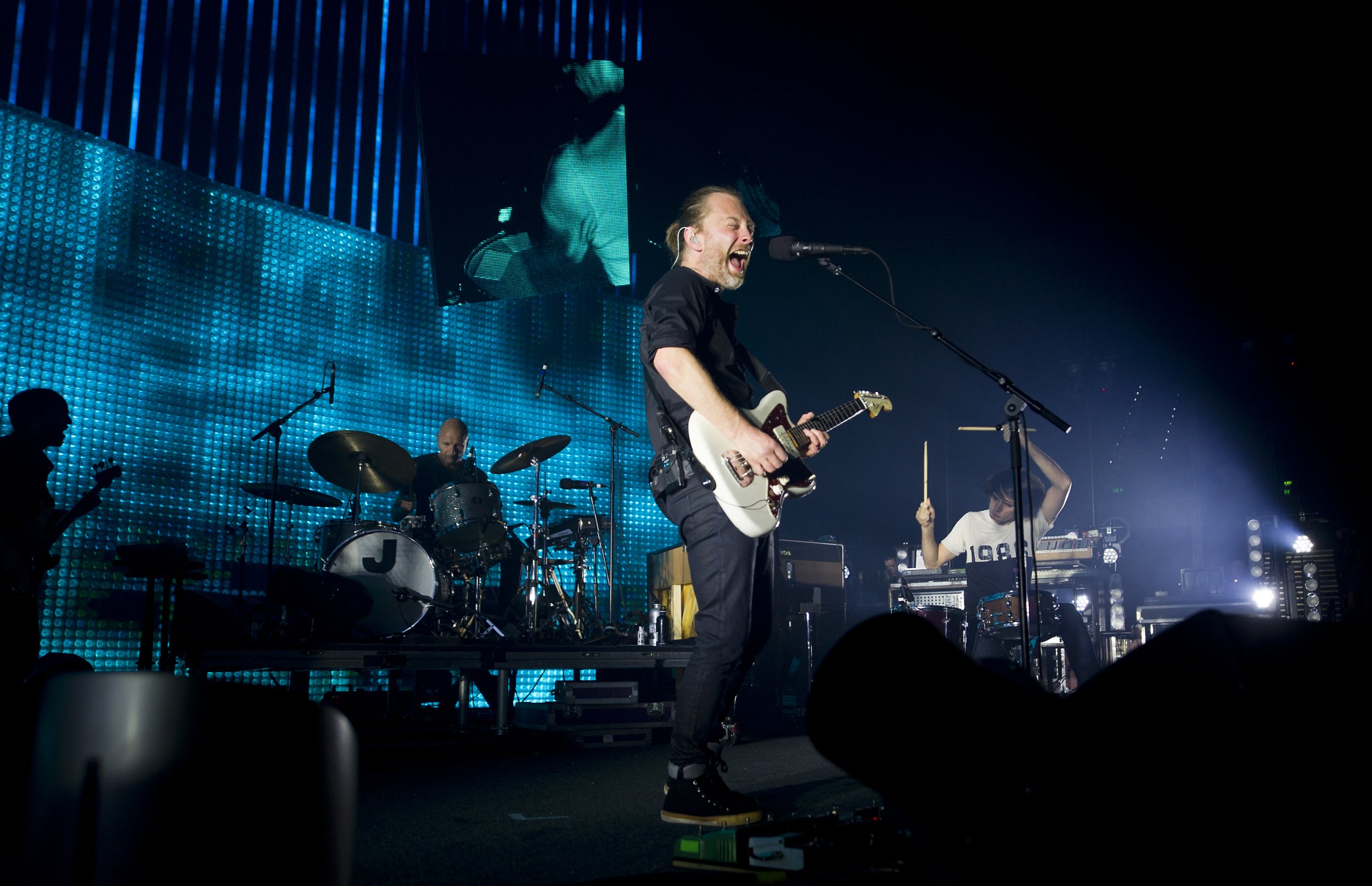 Radiohead Thom Yorke perform in Australia