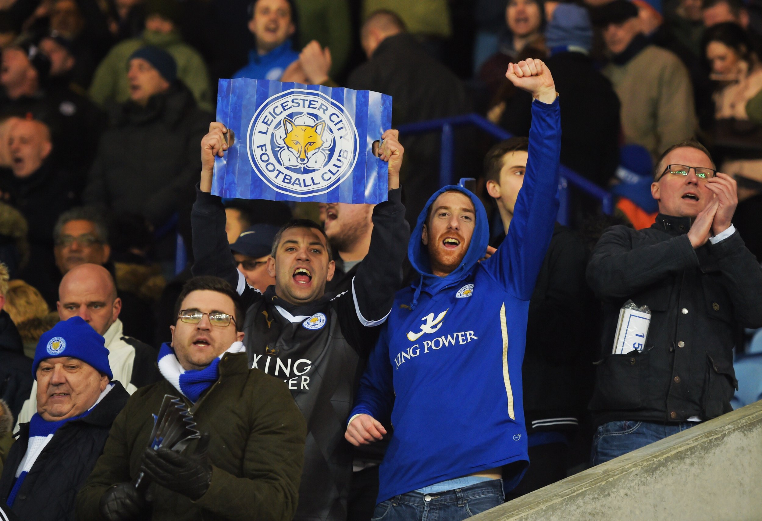 Leicester City leads the Premier League by five points.