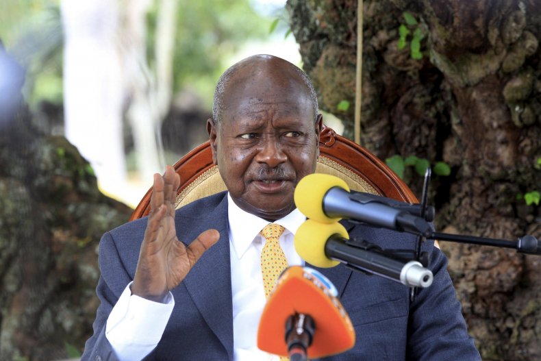 Uganda's president Yoweri Museveni addresses the nation.
