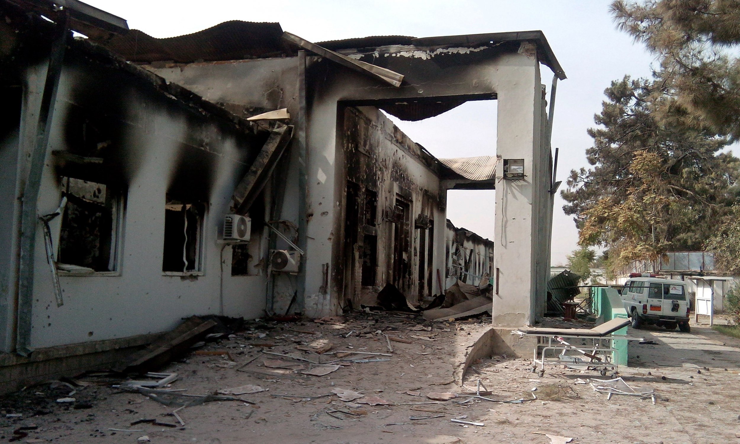 The damaged MSF hospital in Kunduz.