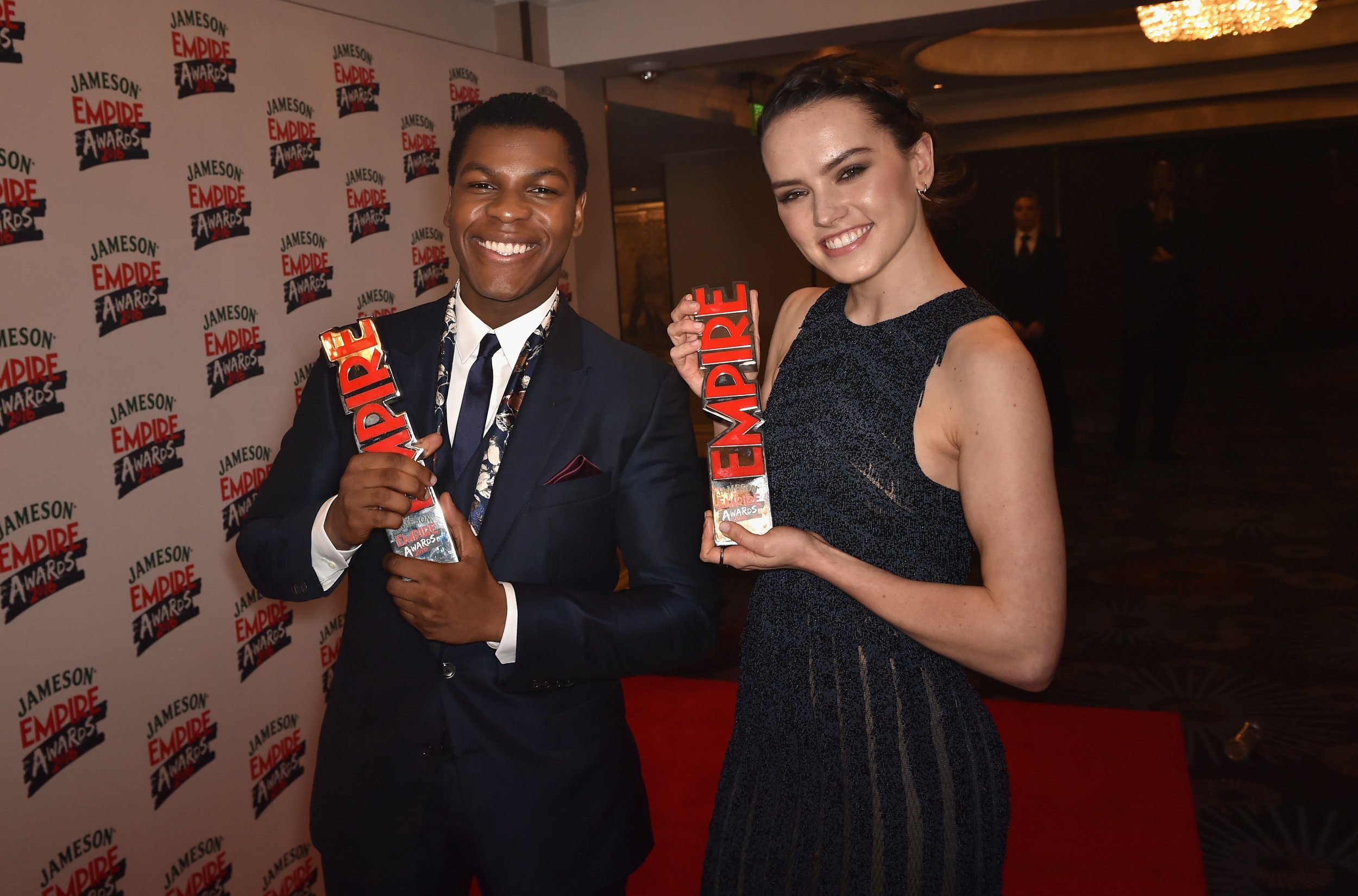 Daisy Ridley and John Boyega at Empire Awards 2016