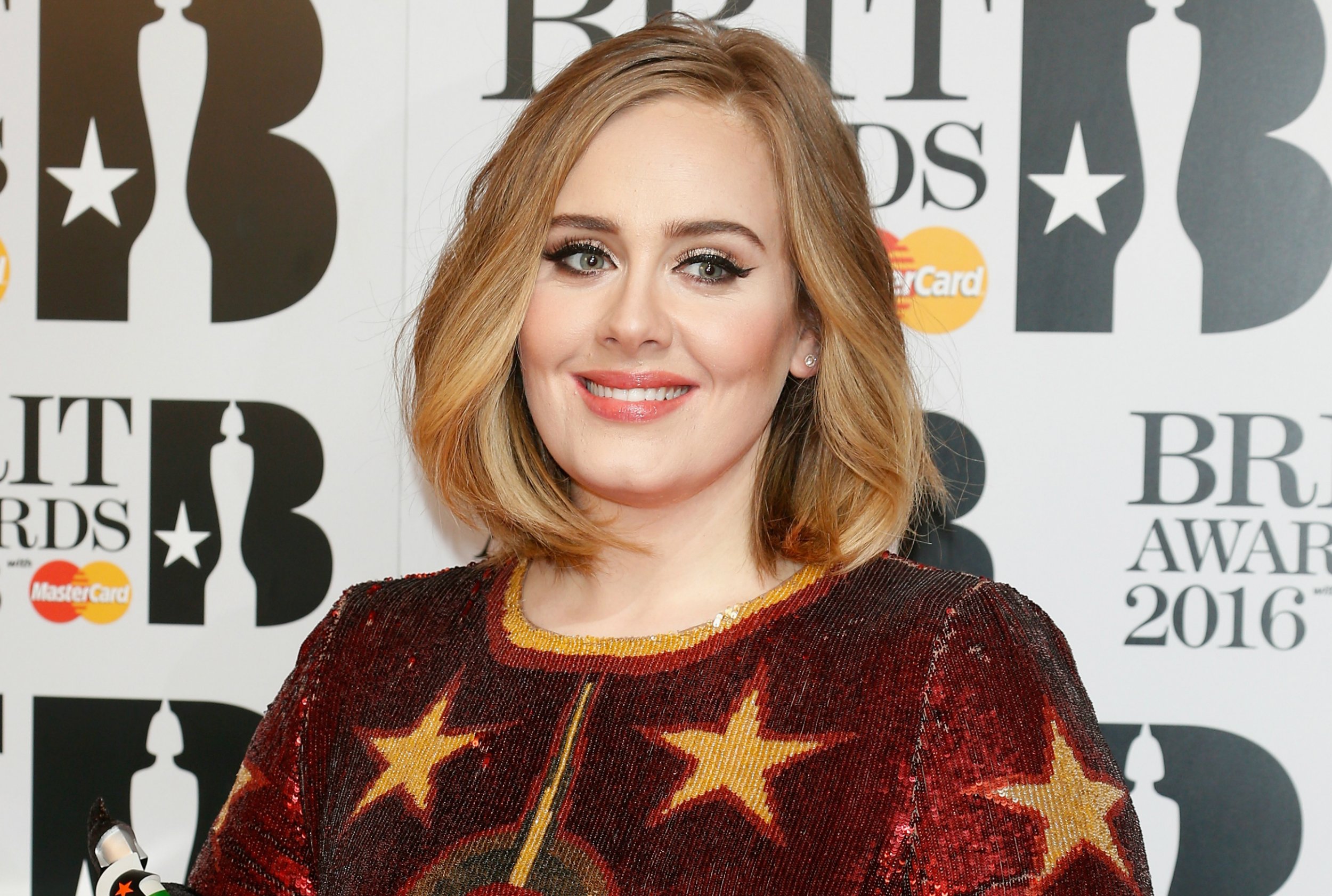 Adele at the Brit Awards 2016