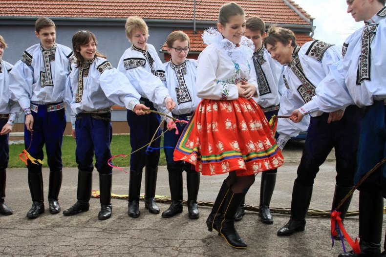 Czech Republic Easter tradition with sticks