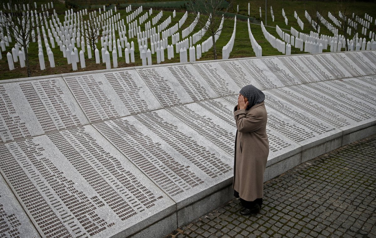 Srebrenica massacre plaque
