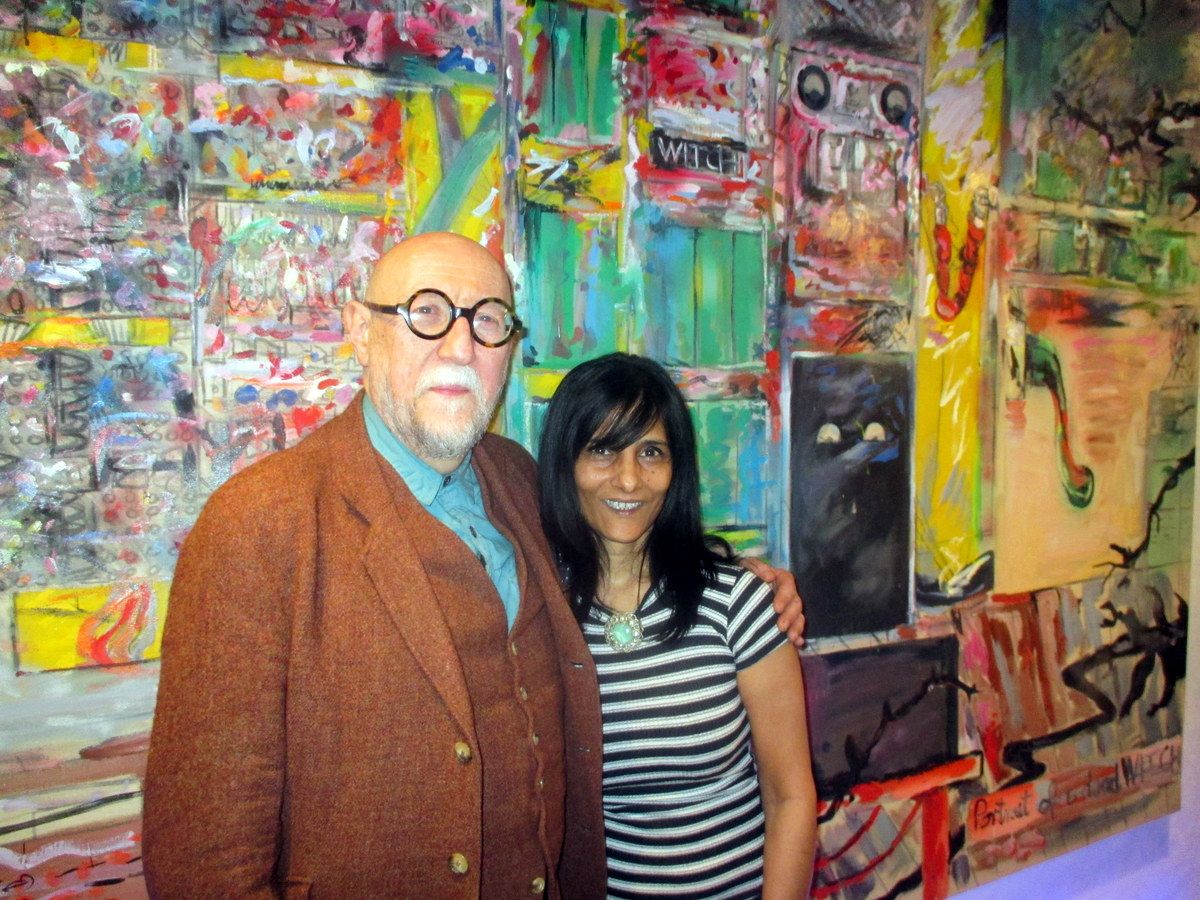 Artist John Yeaton and Manchester Cafe Owner