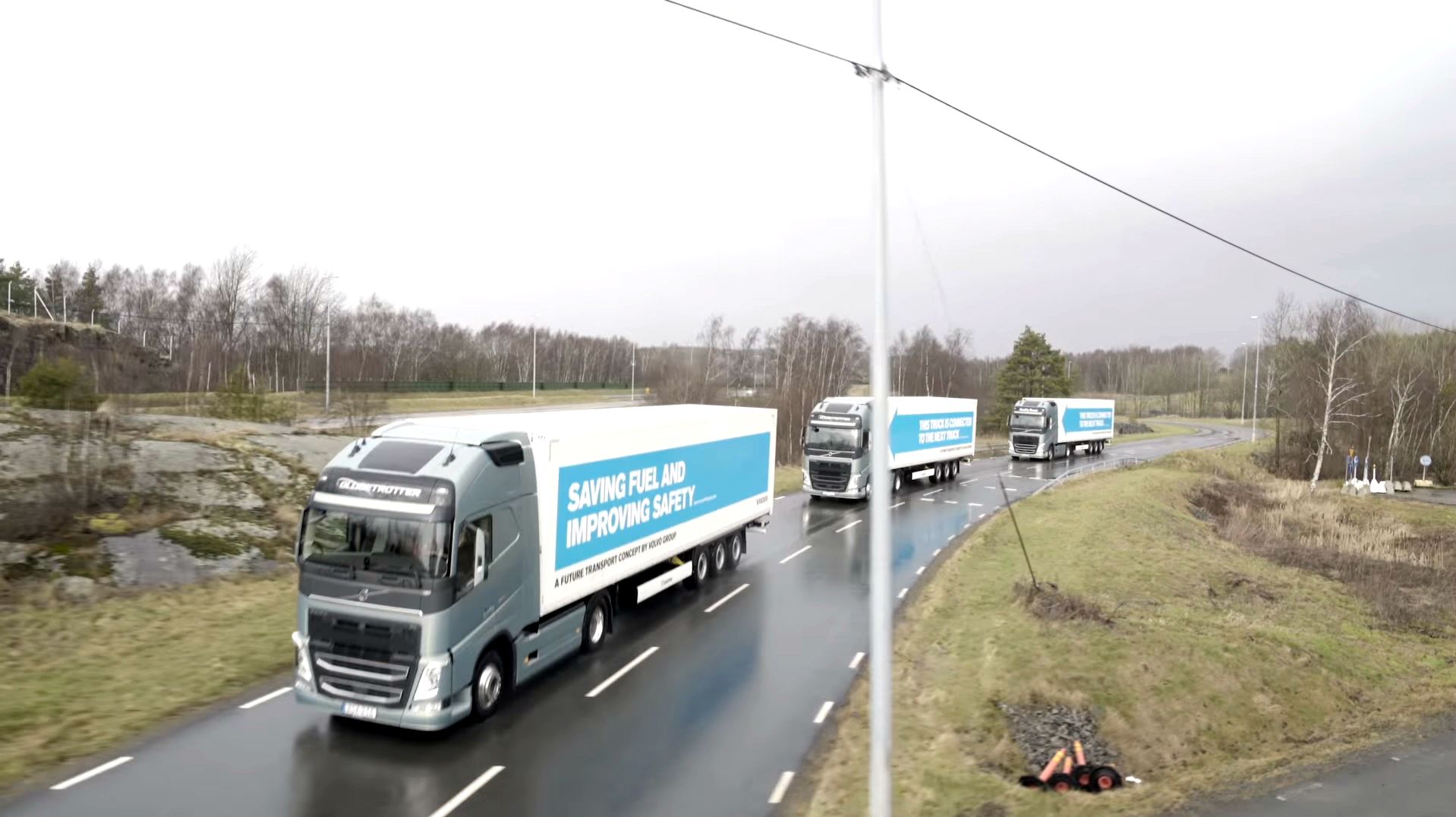 self-driving truck driverless HGV autonomous convoy