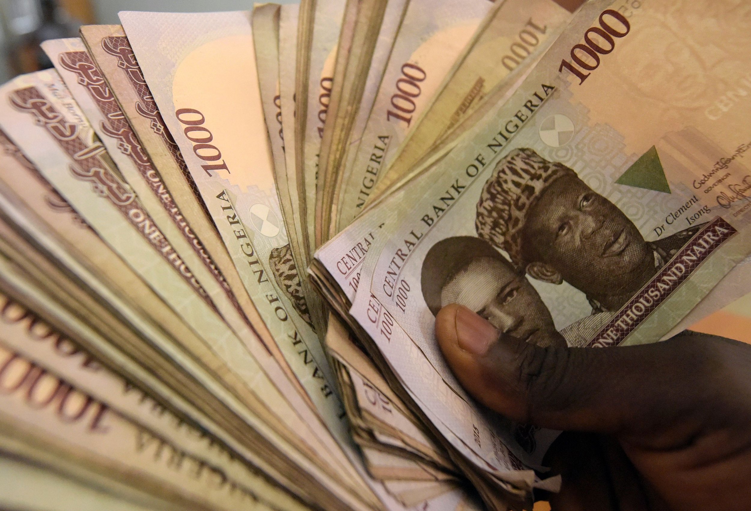 Nigerian naira banknotes.