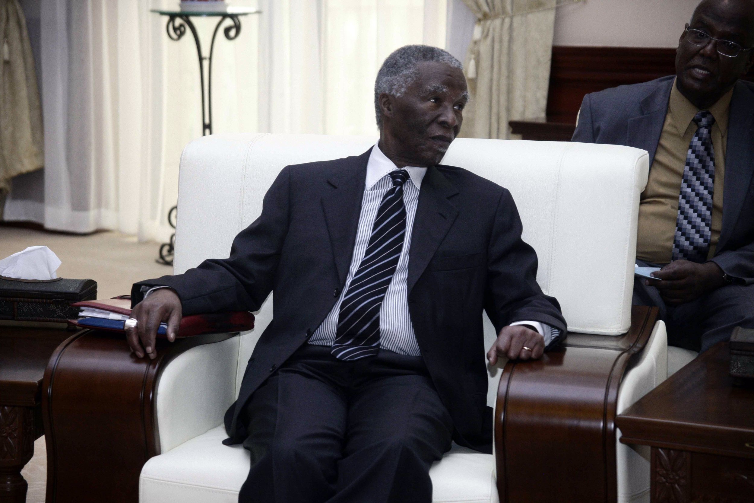 Former South African President Thabo Mbeki in Khartoum.