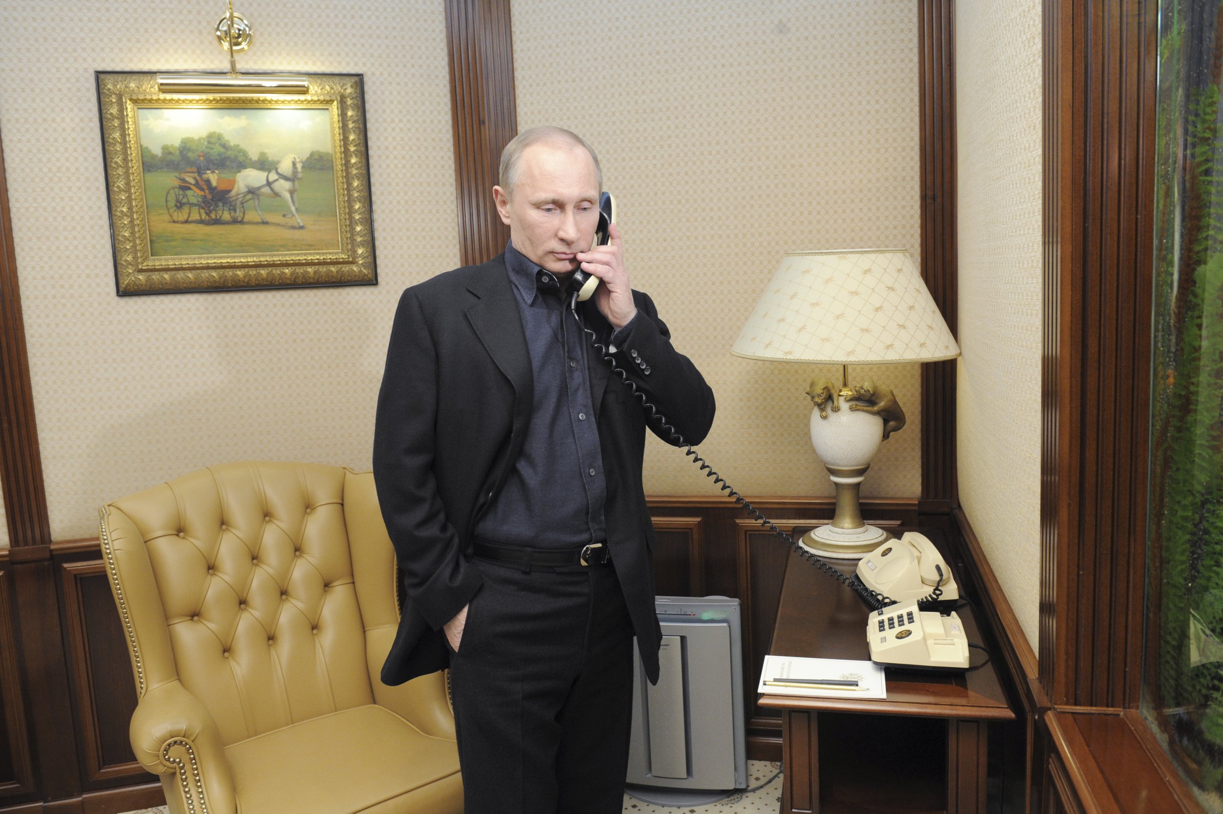 Putin on the phone