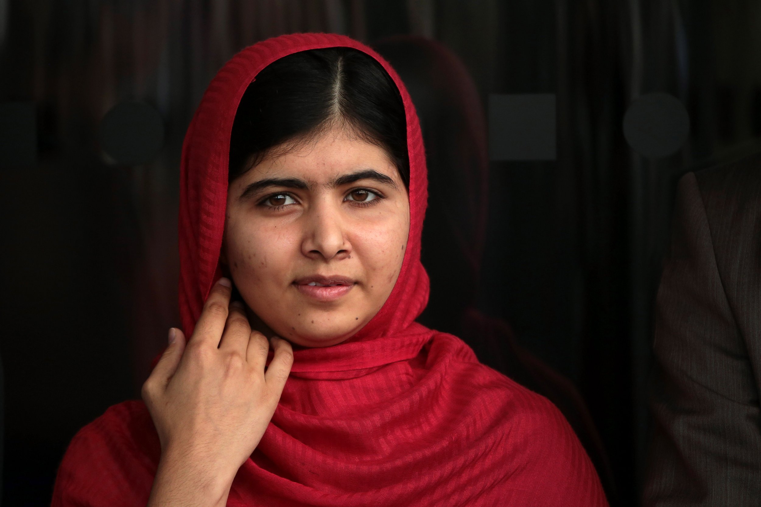Malala Yousafzai at library opening.