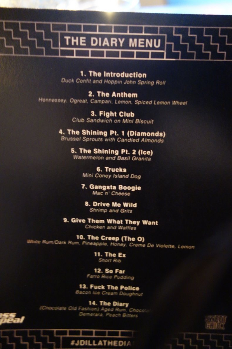 The menu