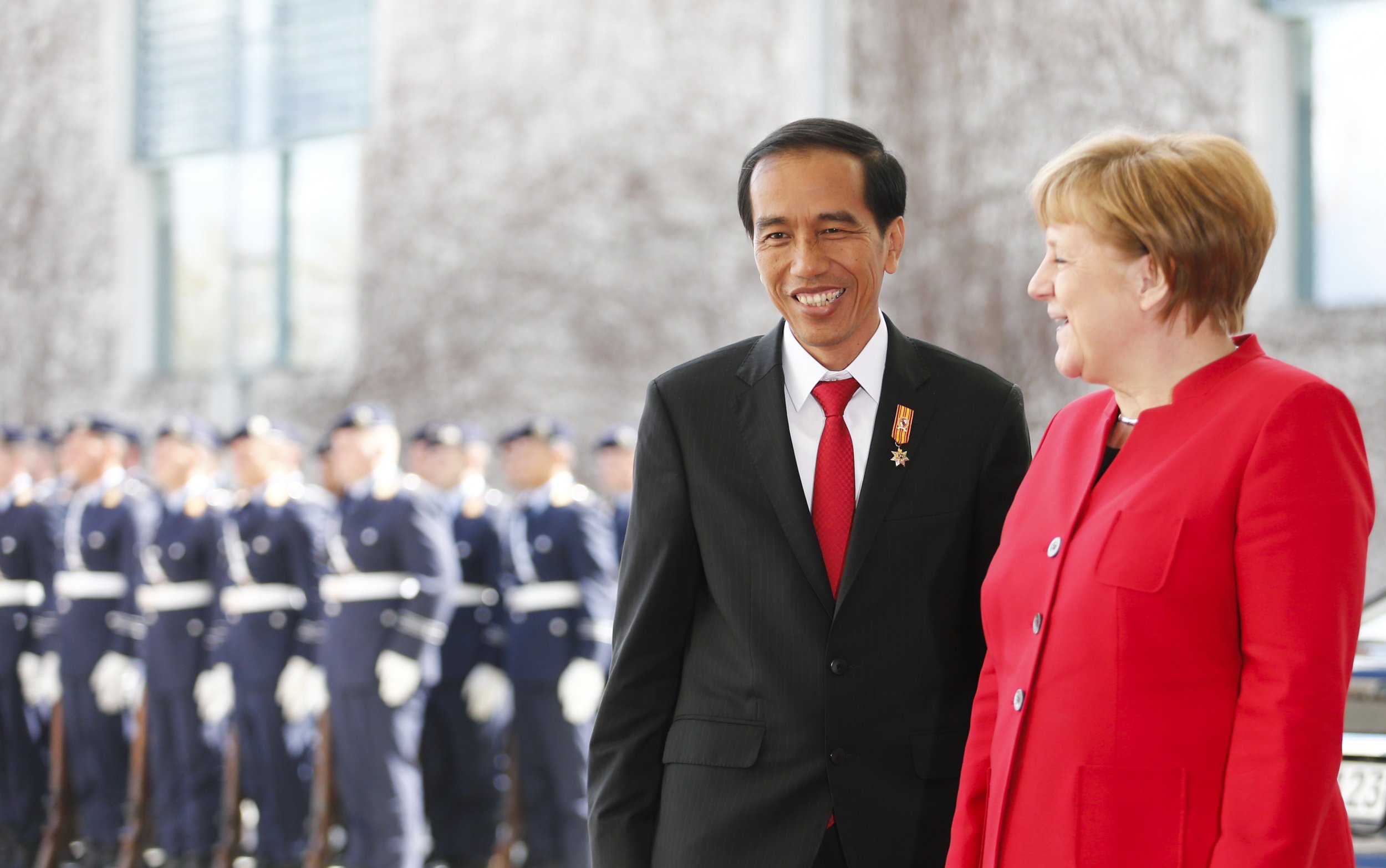 Angela Merkel and Joko Widodo