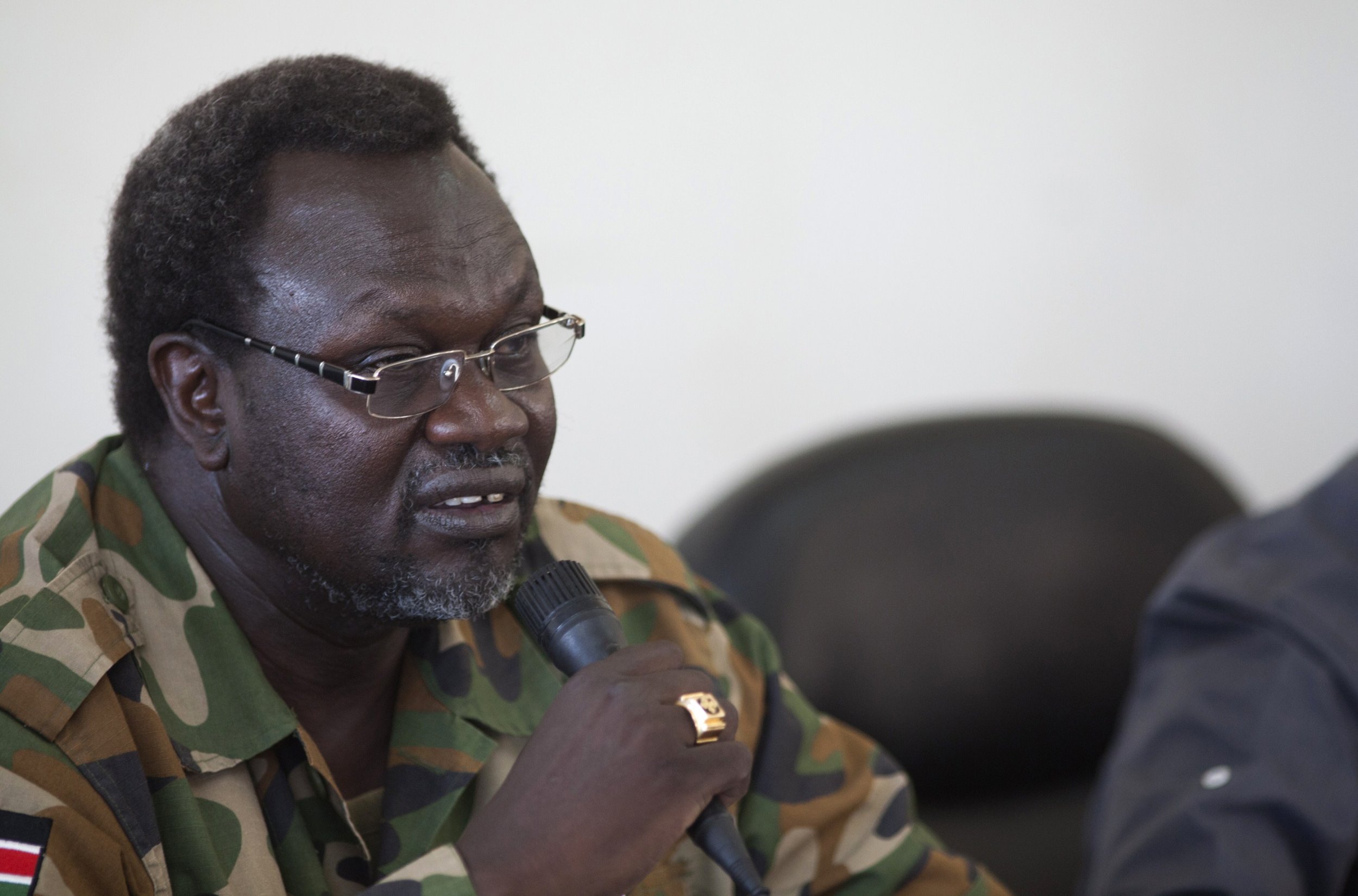 South Sudanese rebel leader Riek Machar.